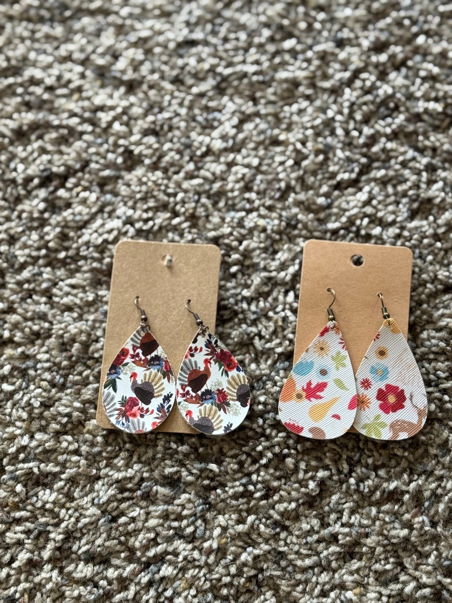Thanksgiving Leather Earrings