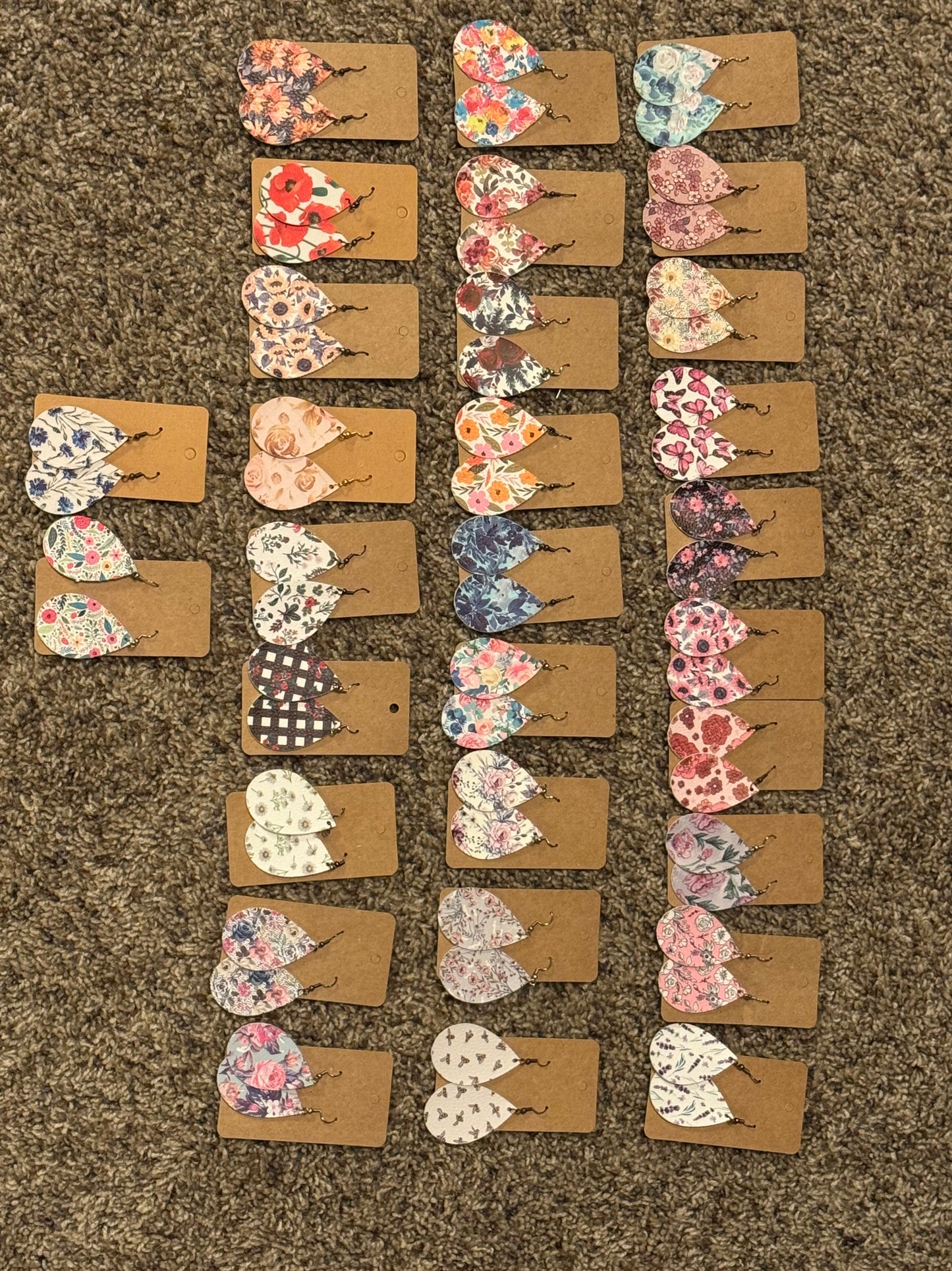 Flower Leather Earrings