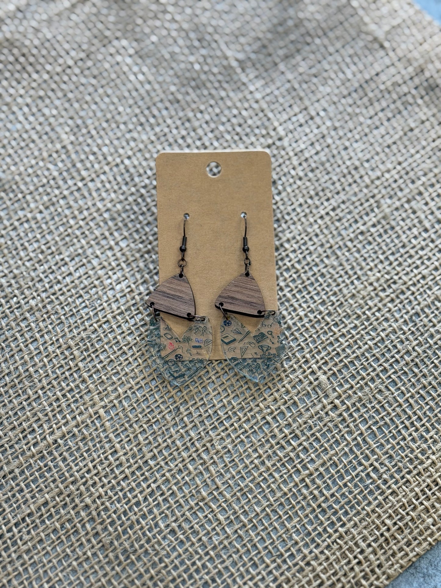 Wood School Earrings