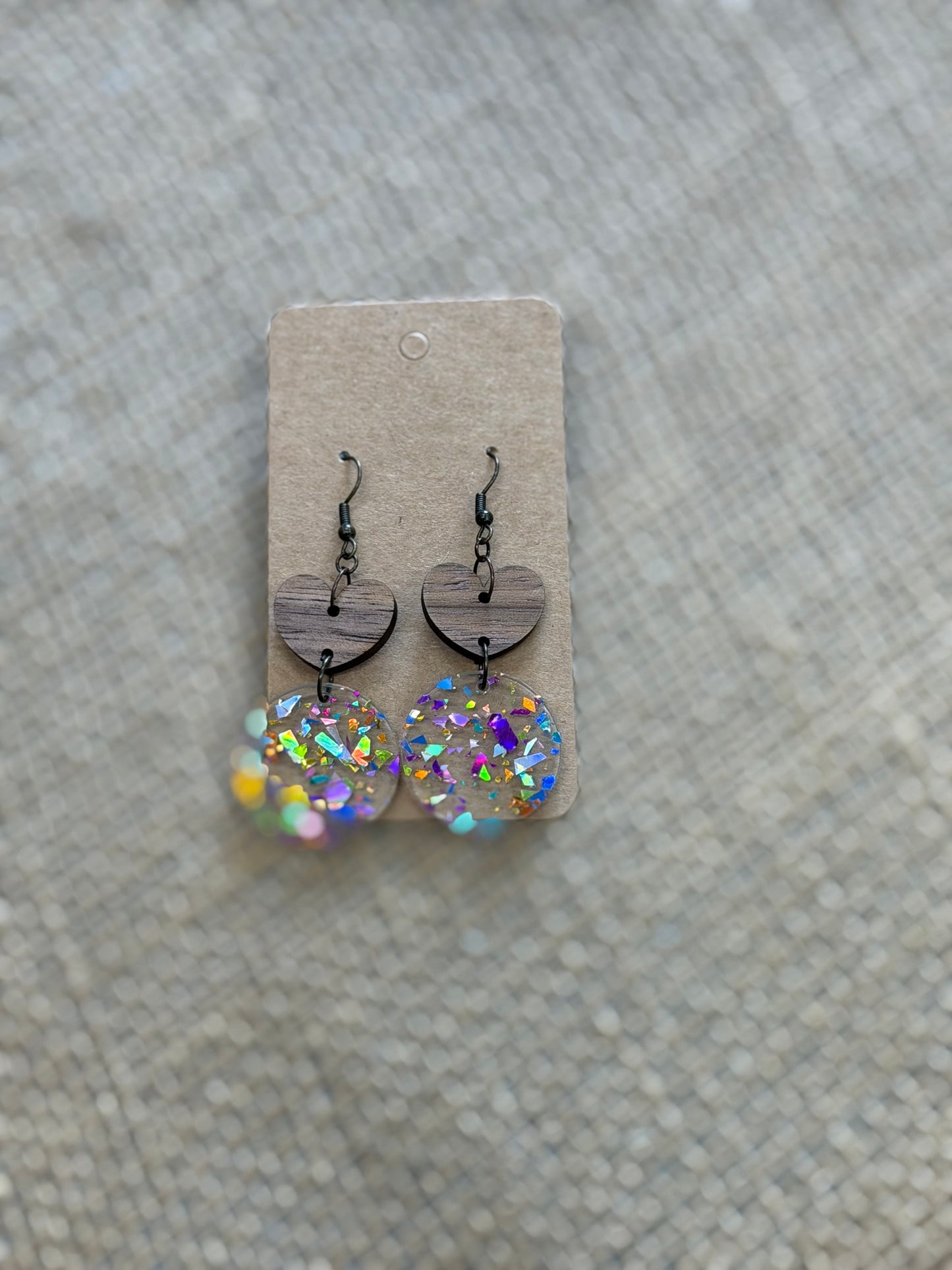 Wood Valentine’s Earrings