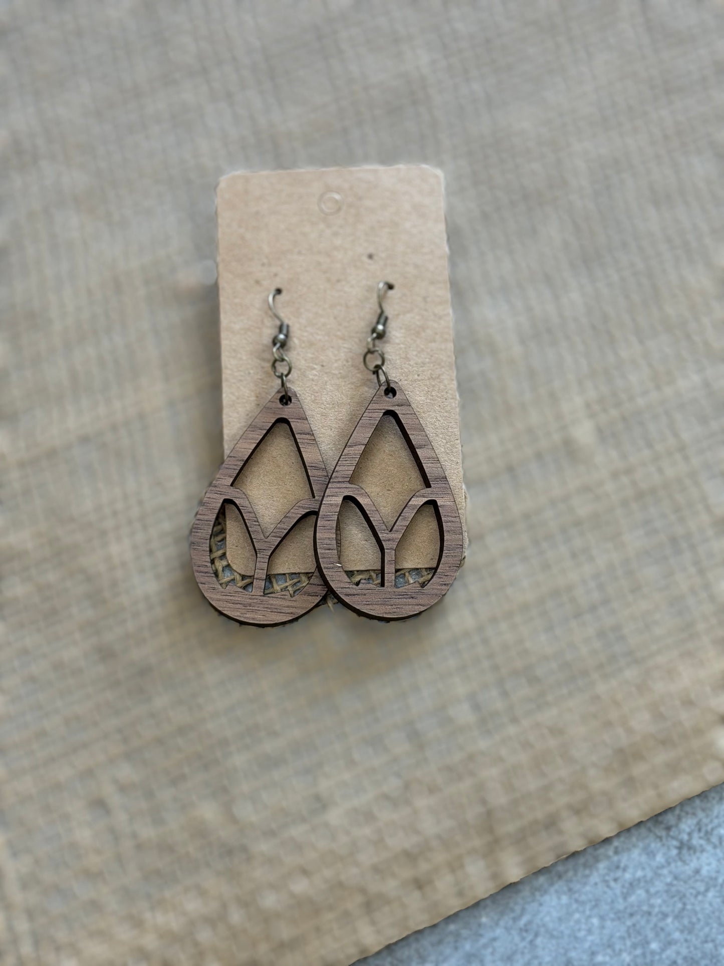Wood Design Earrings