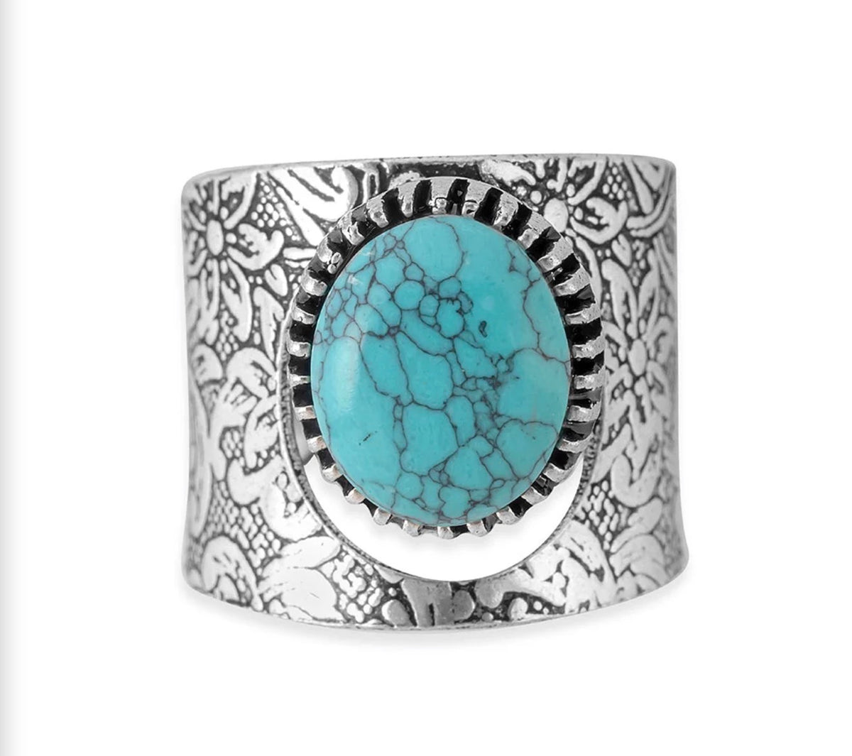 Turquoise Western Statement Ring