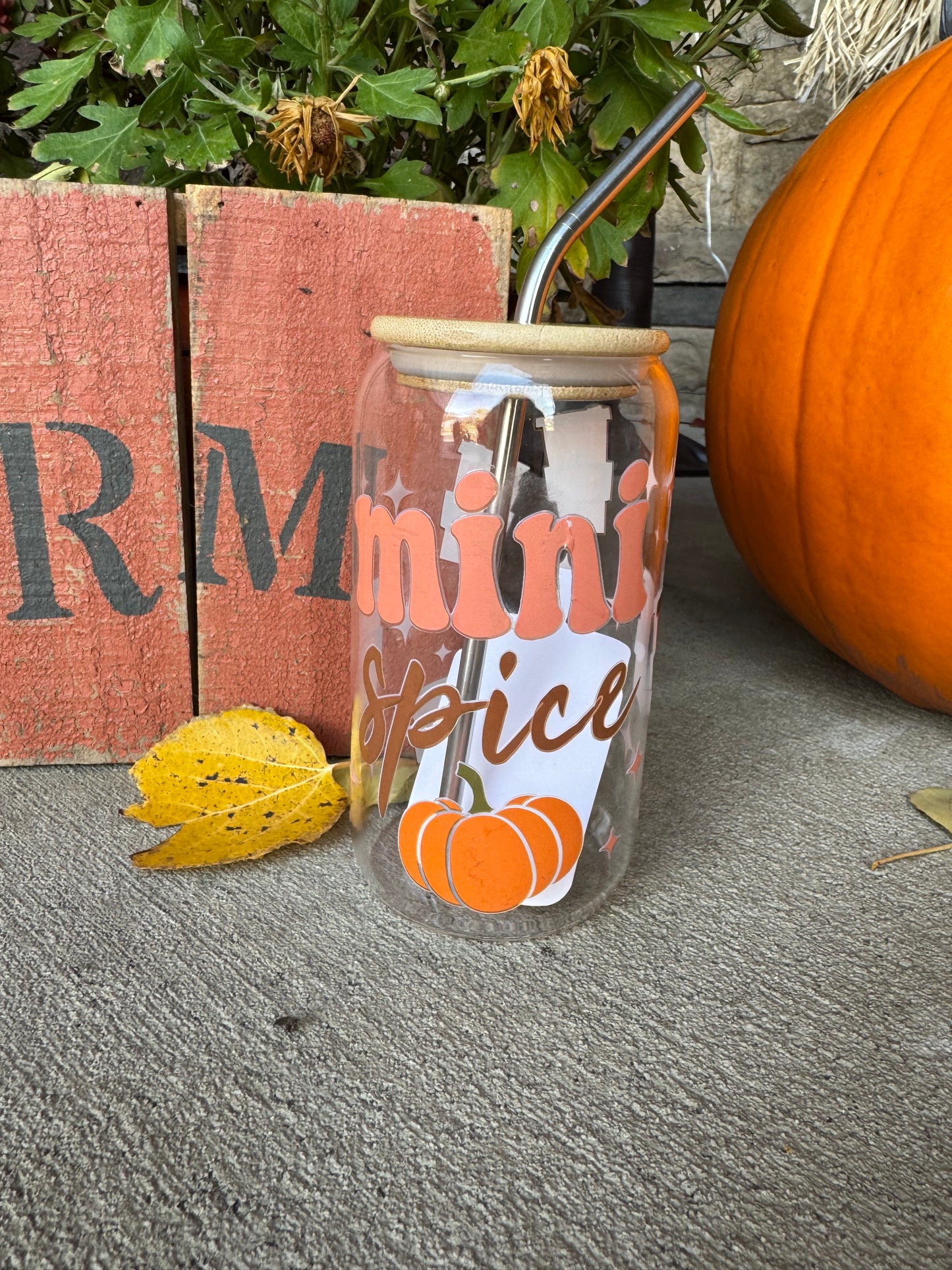 16oz Fall Glass Cups