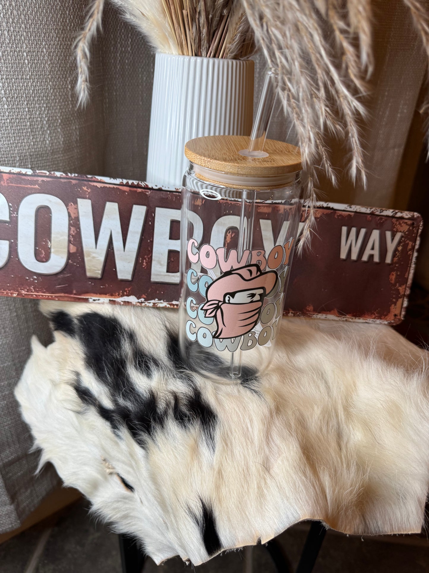 16oz Western Glass Cups