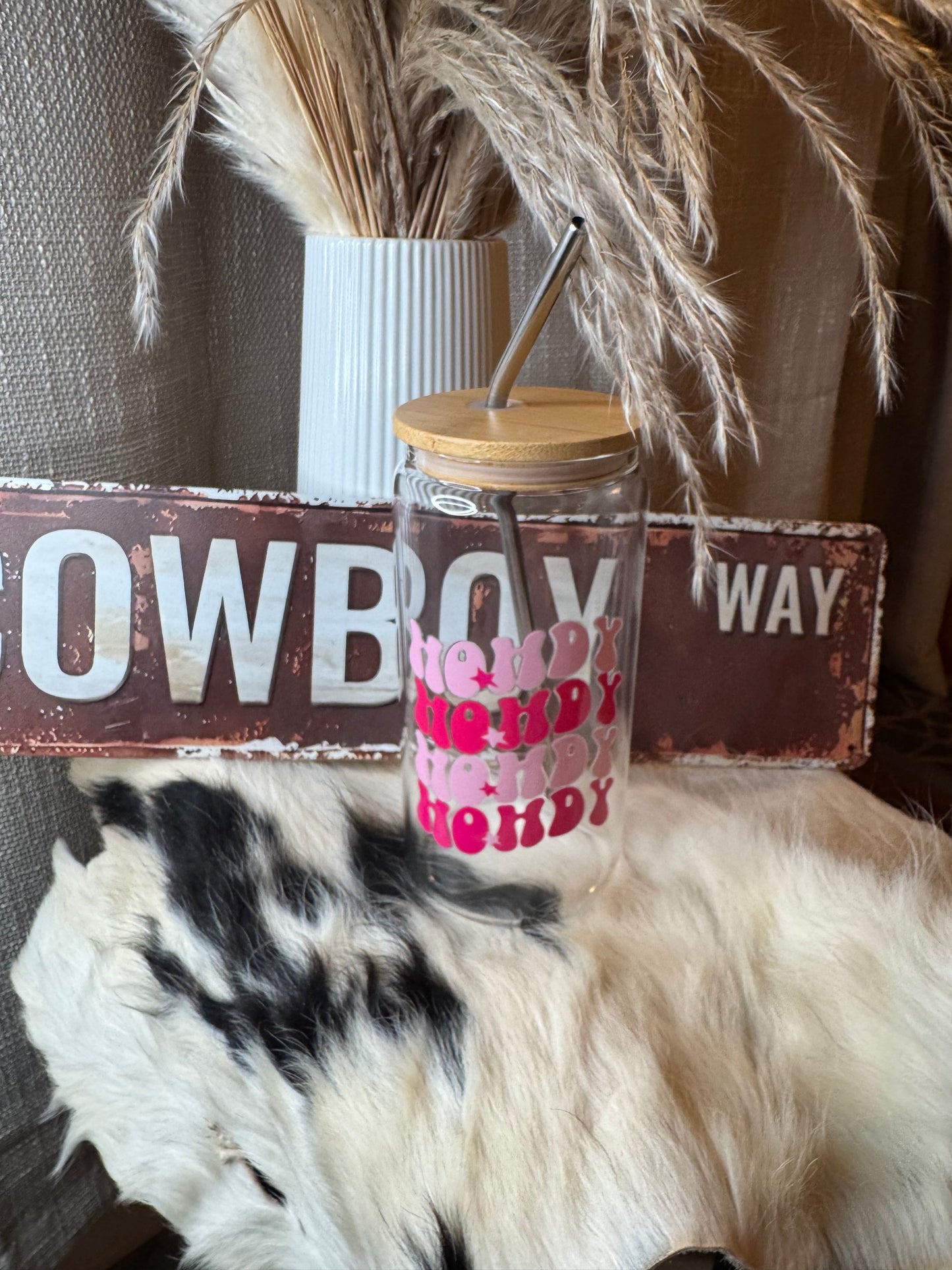 16oz Western Glass Cups