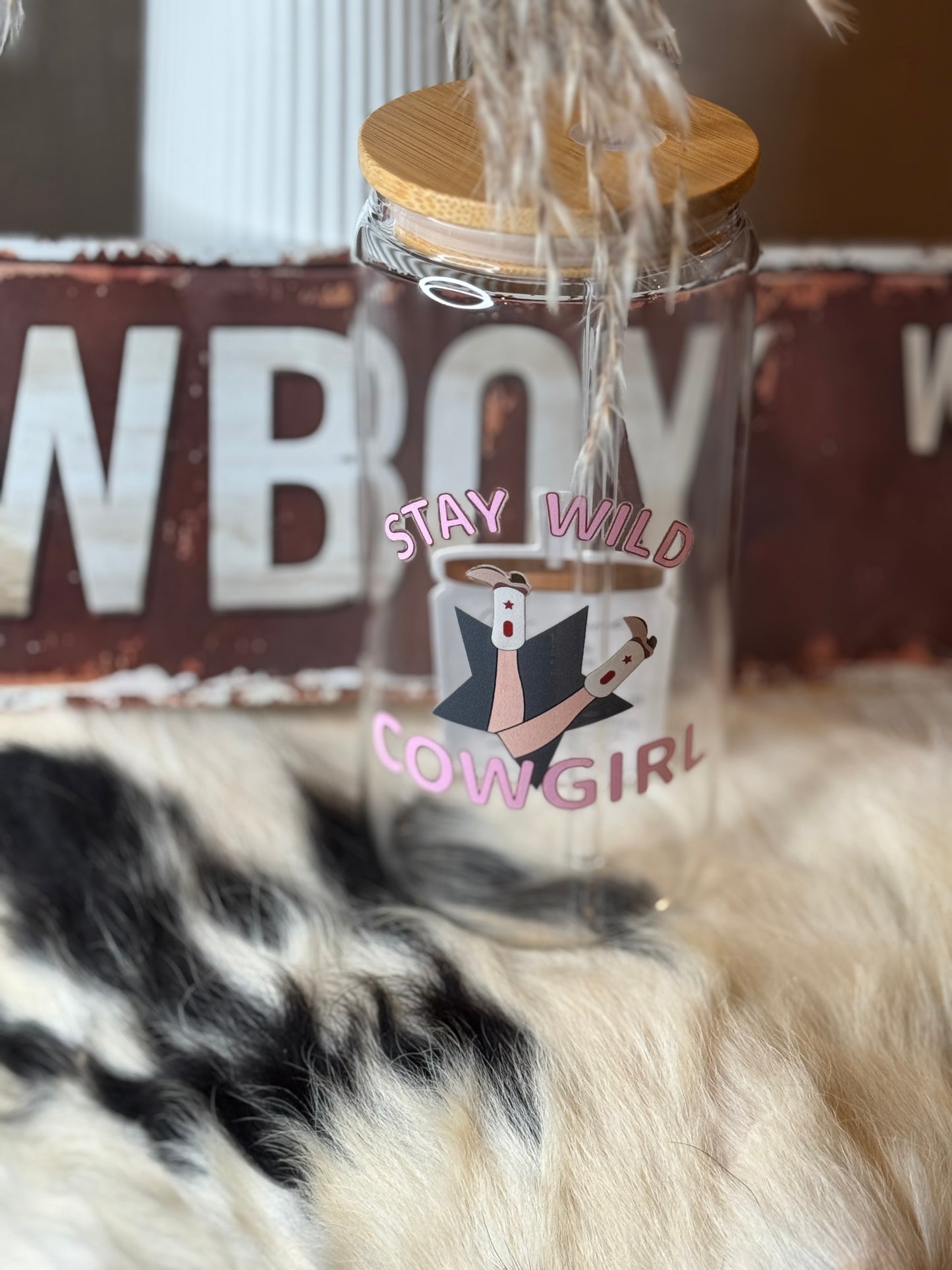 16oz Western Glass Cups