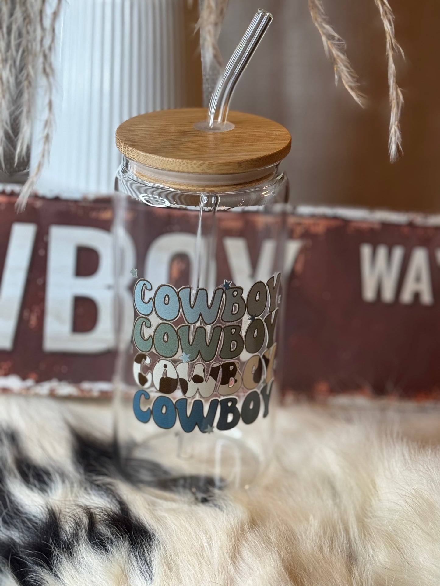 16oz Western Glass Cups