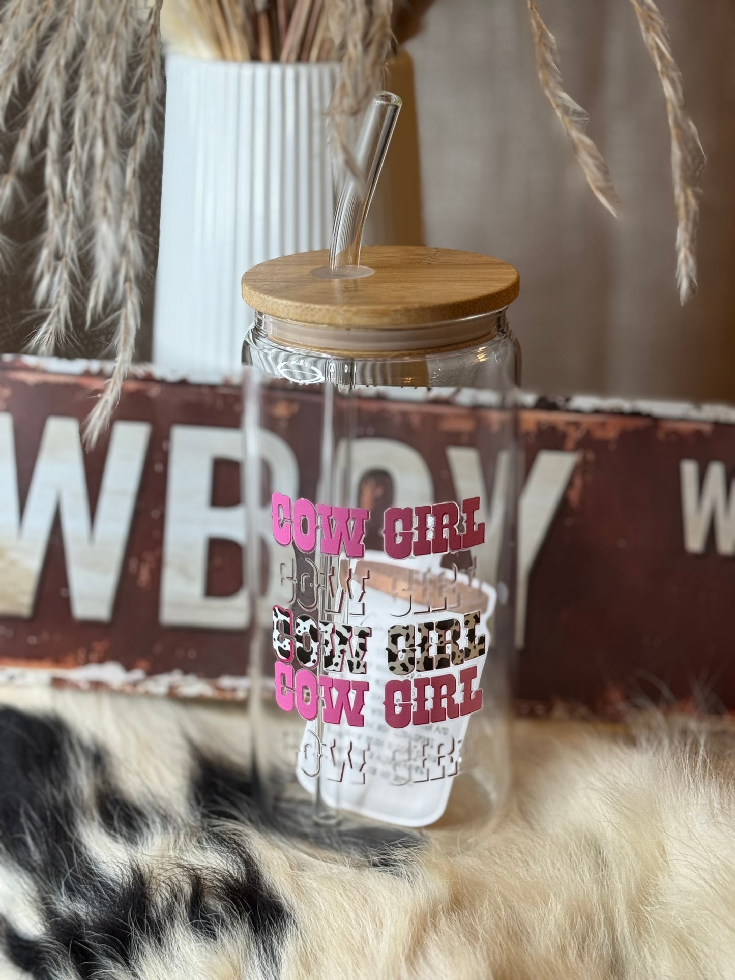 16oz Western Glass Cups