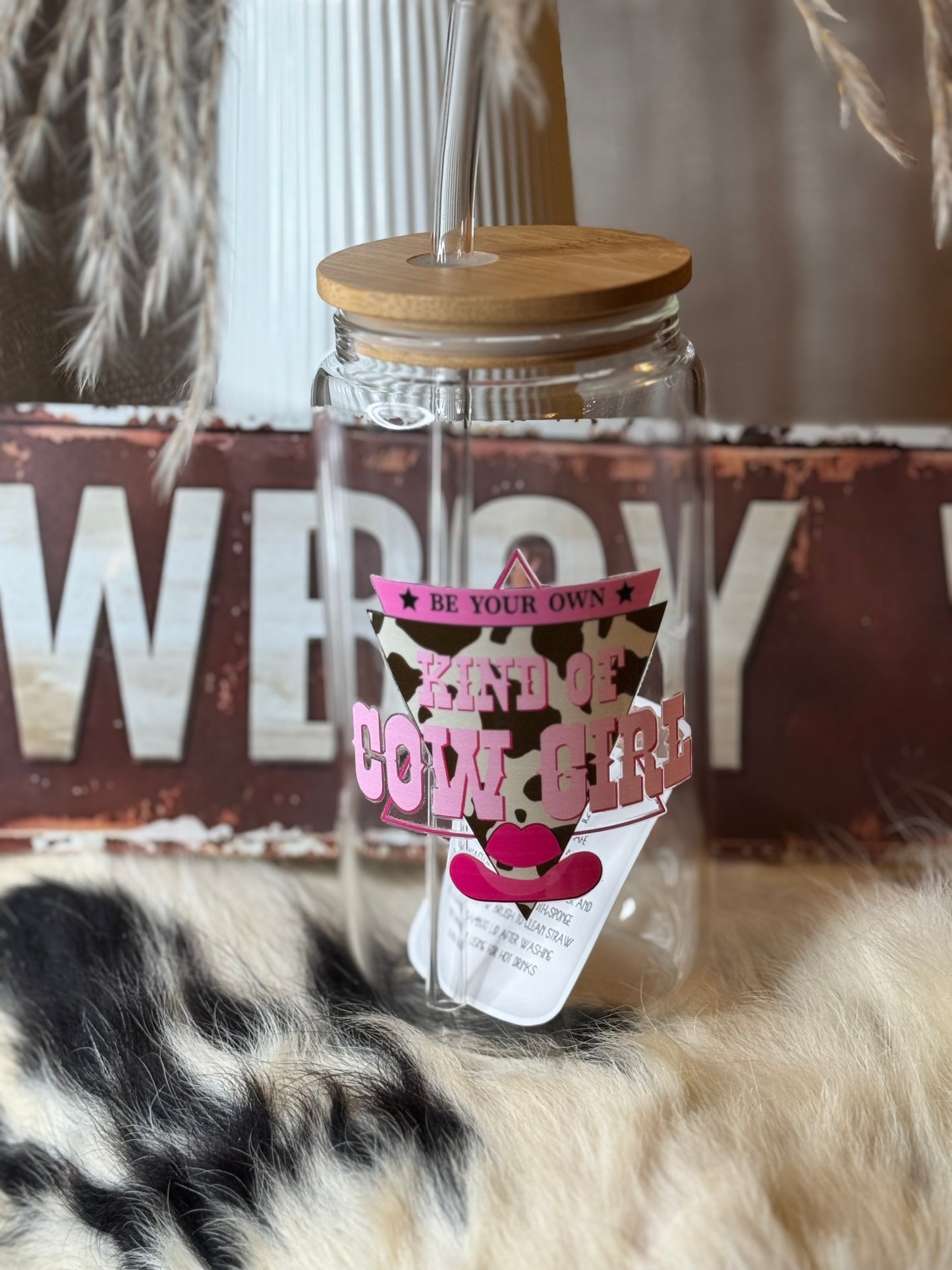 16oz Western Glass Cups