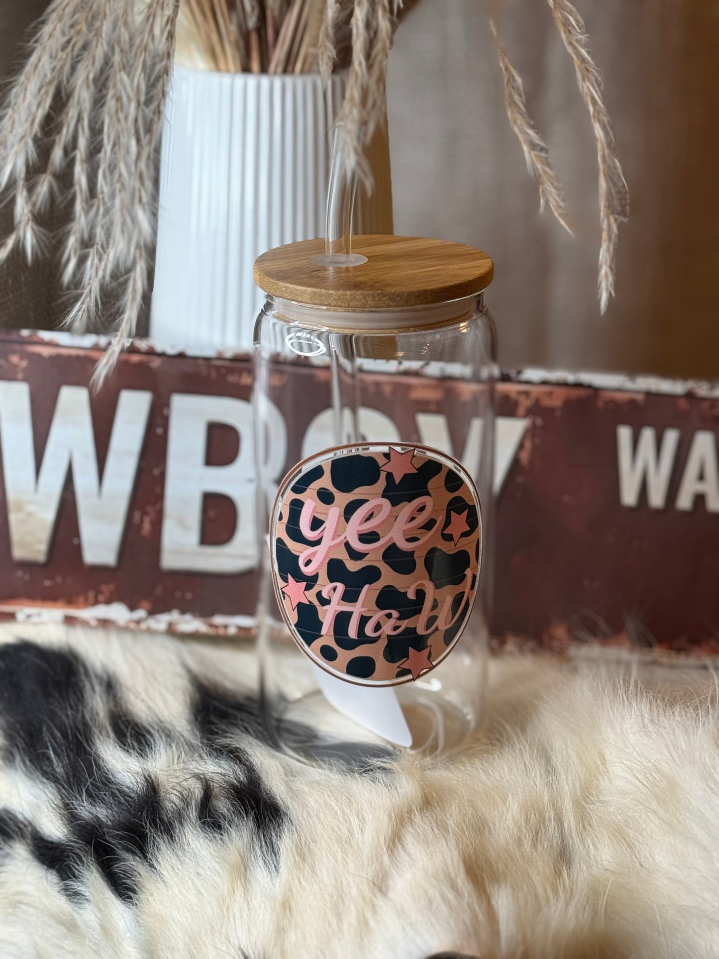 16oz Western Glass Cups