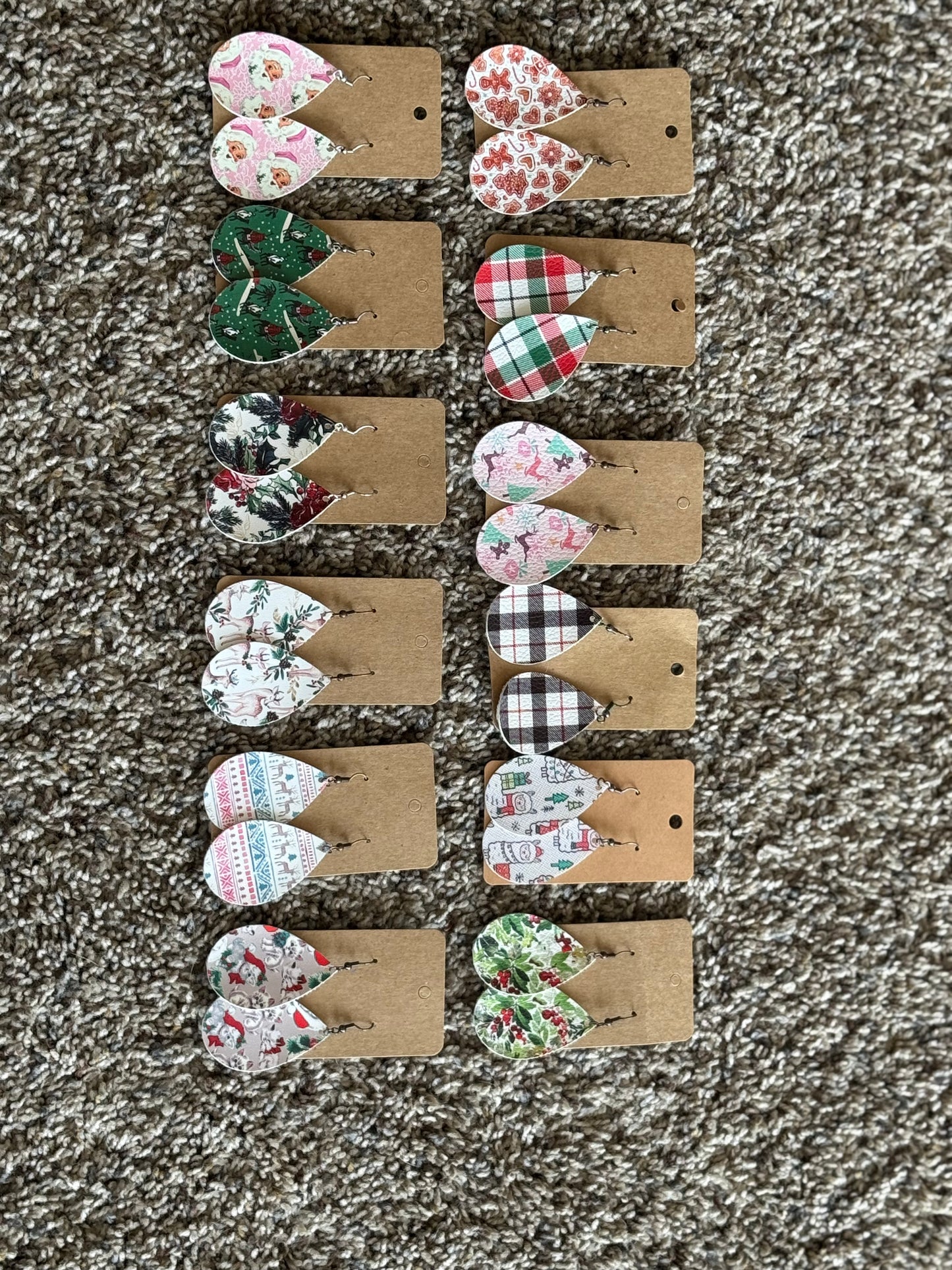 Christmas Leather Earrings