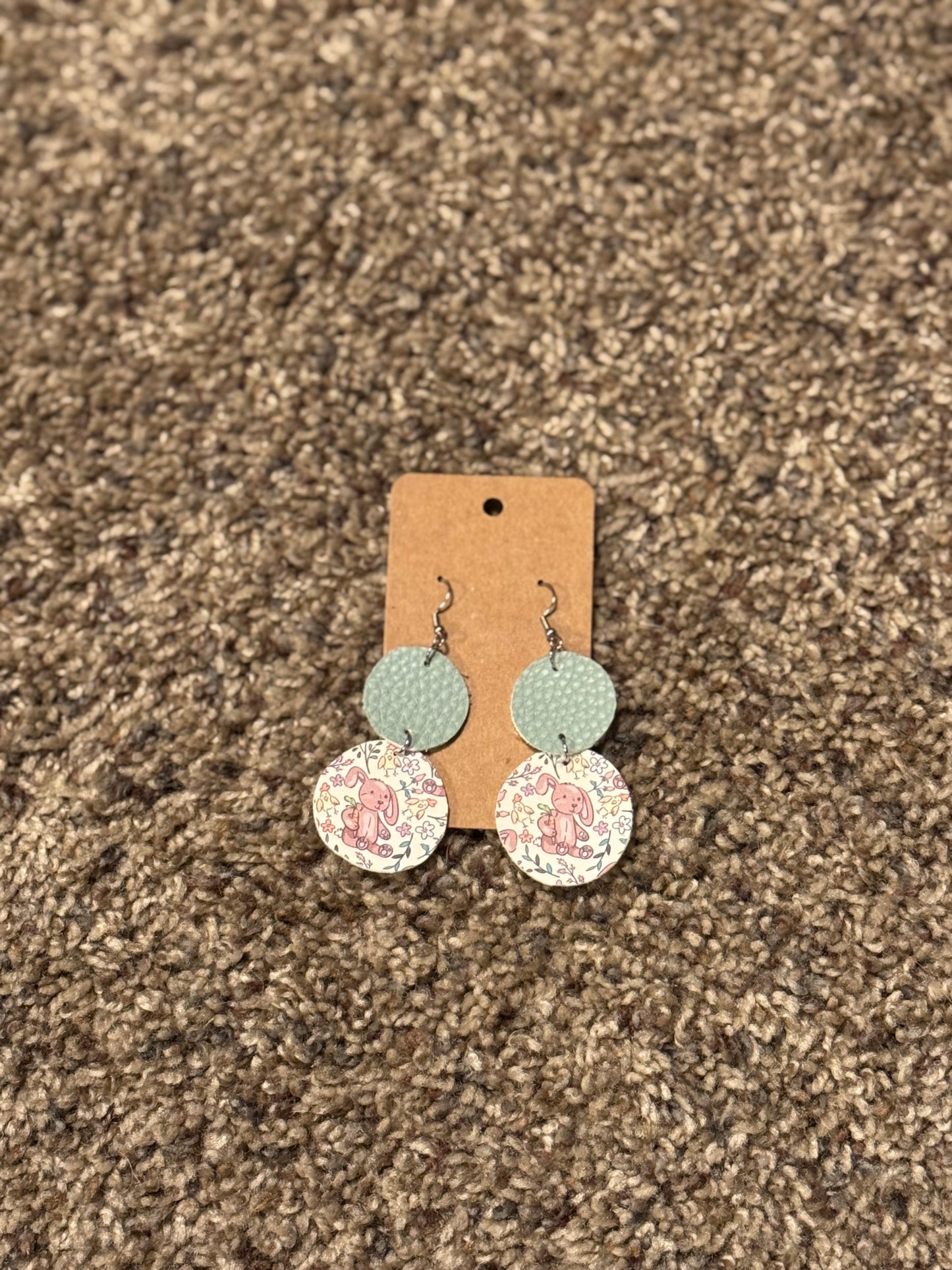 Spring/ Easter Leather Earrings