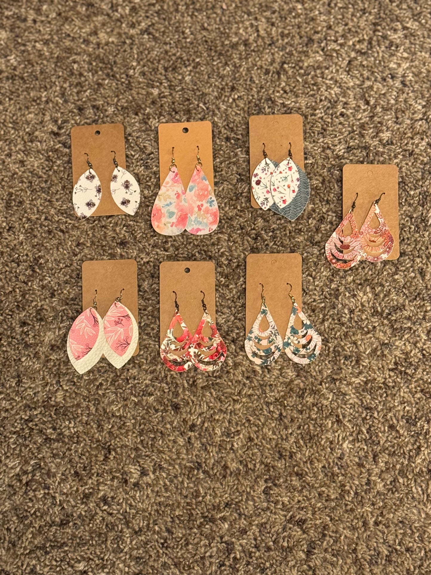 Flower Leather Earrings