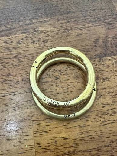 Custom Bull Ring Stamped Bracelets