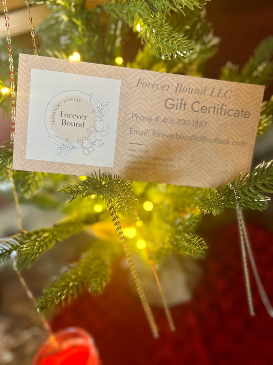 Permanent Jewelry Gift Certificates