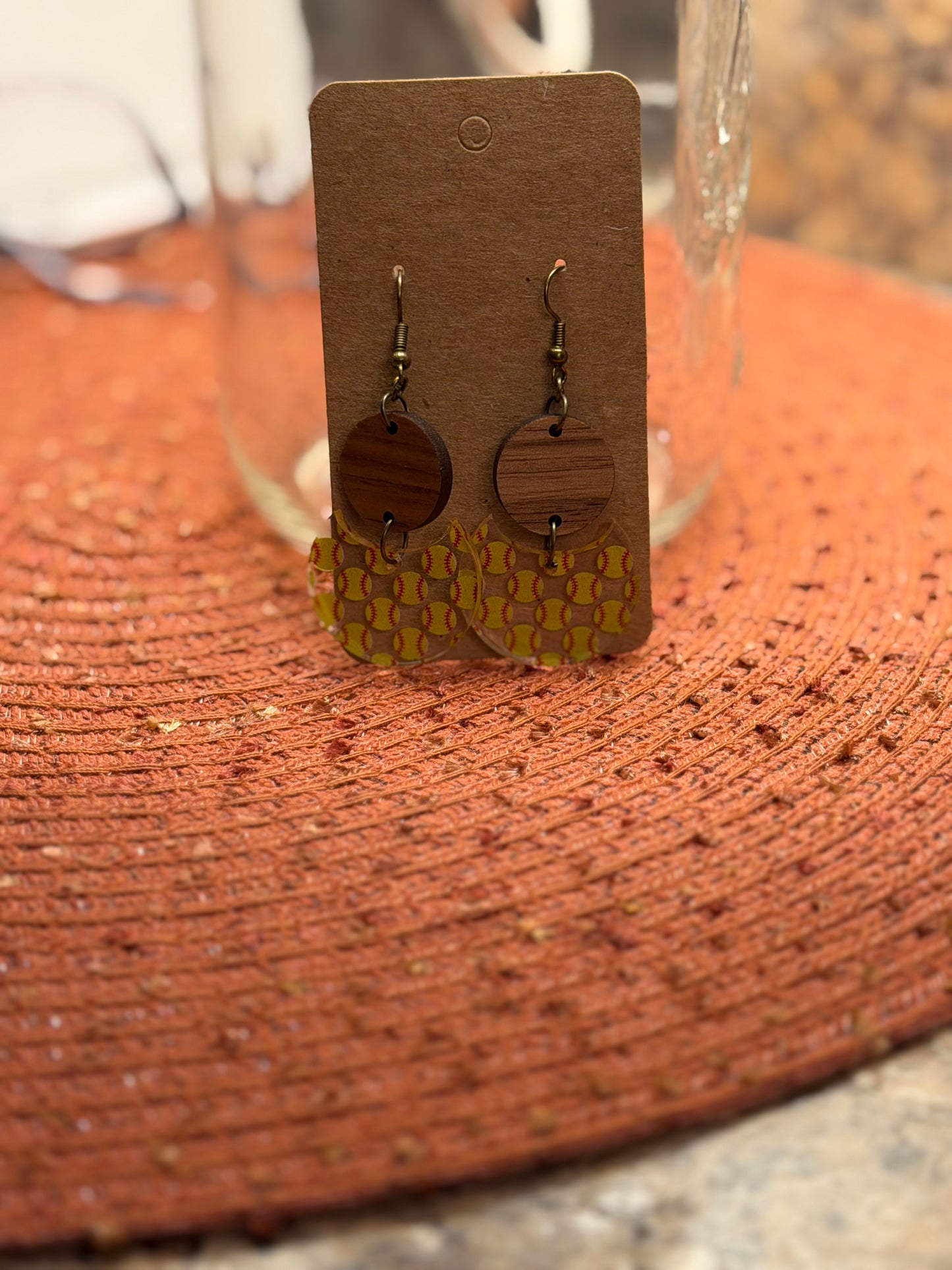Wood Sports Earrings