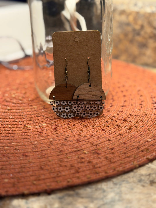 Wood Sports Earrings