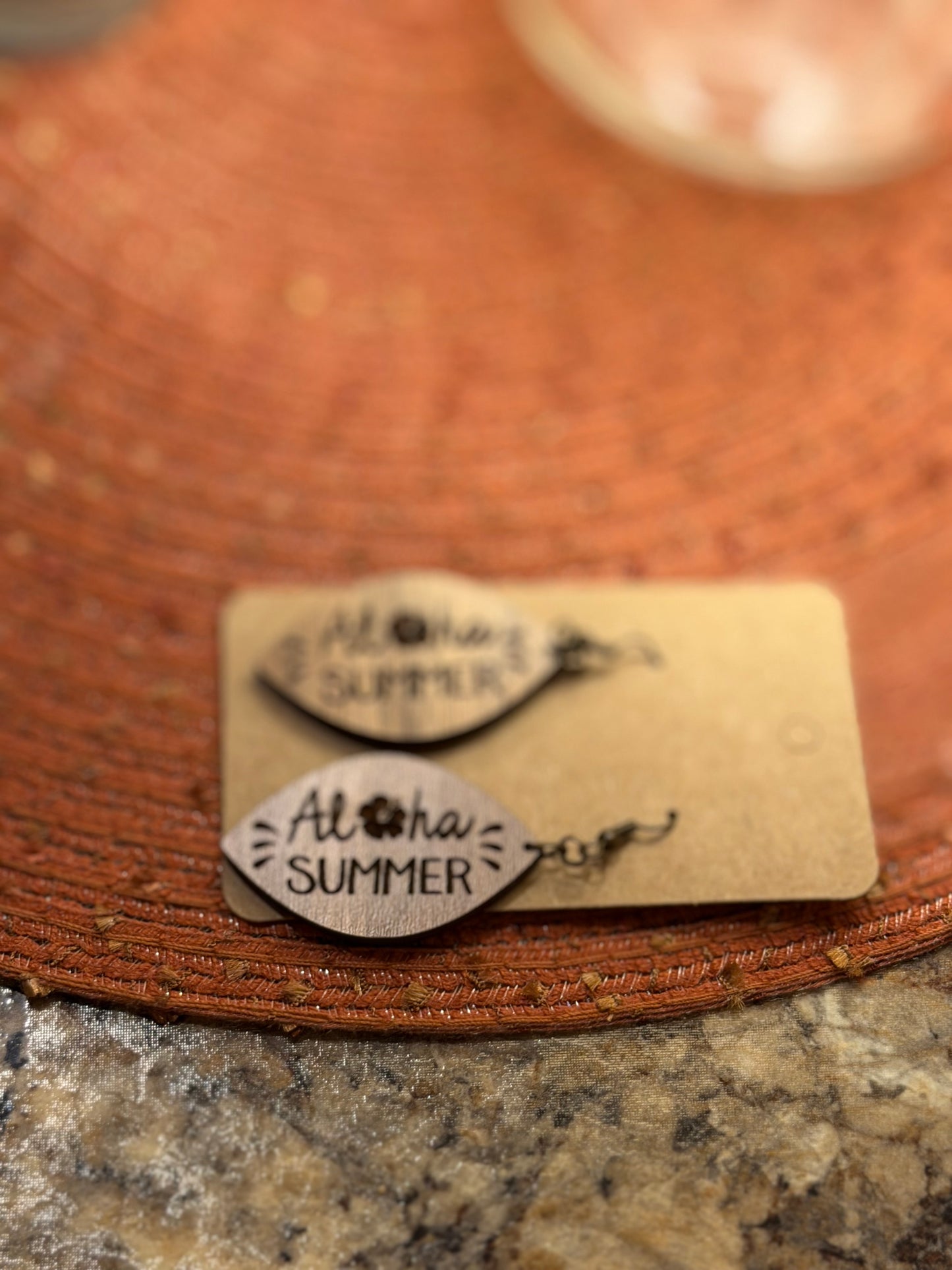 Wood Earring with sayings