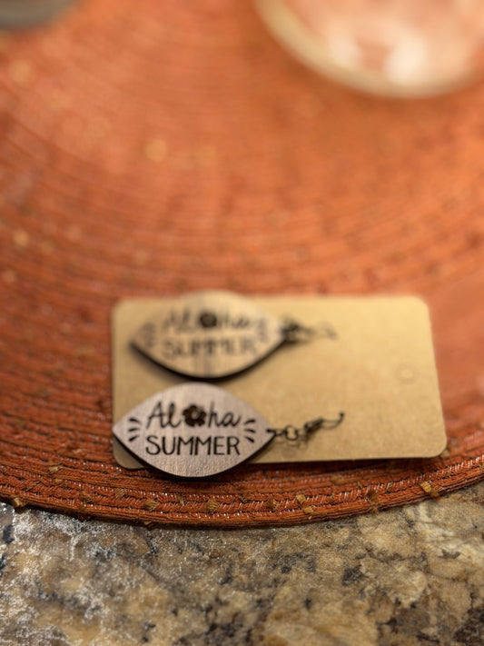Wood Earring with sayings