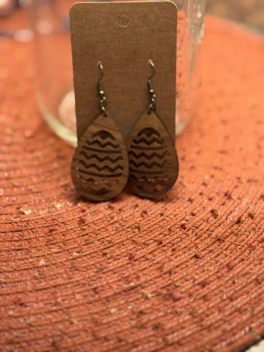 Easter Wood Earrings