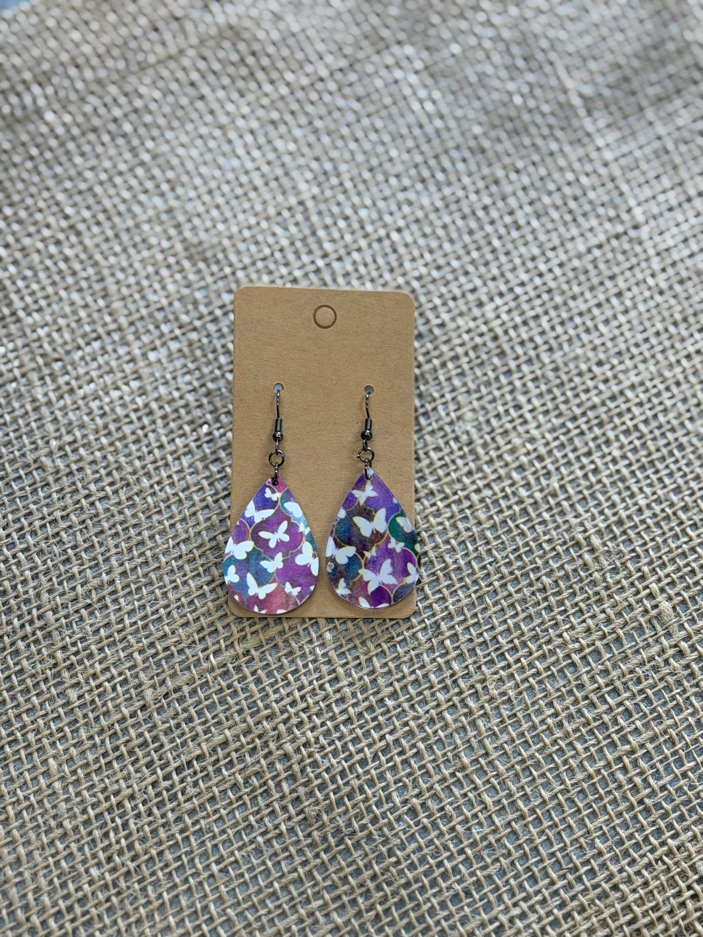 Wood Flower Earrings