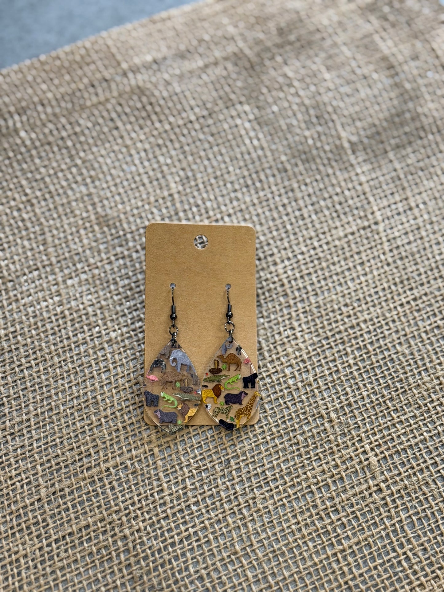 Wood Zoo Animal earrings