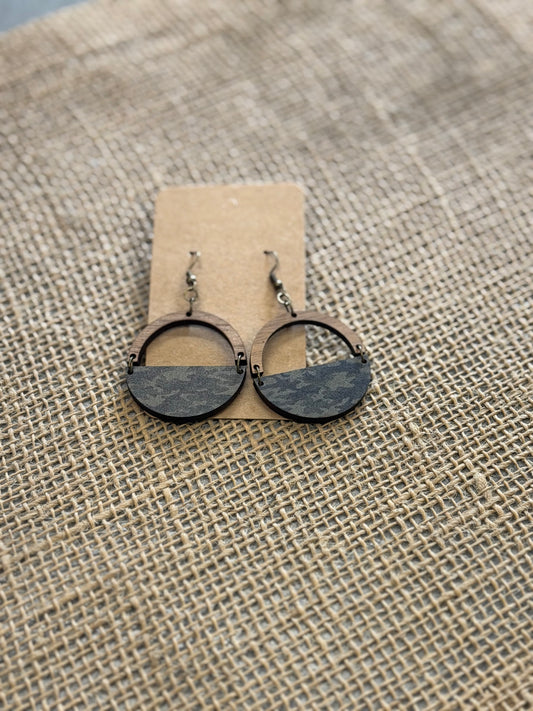 Wood Camo Earrings