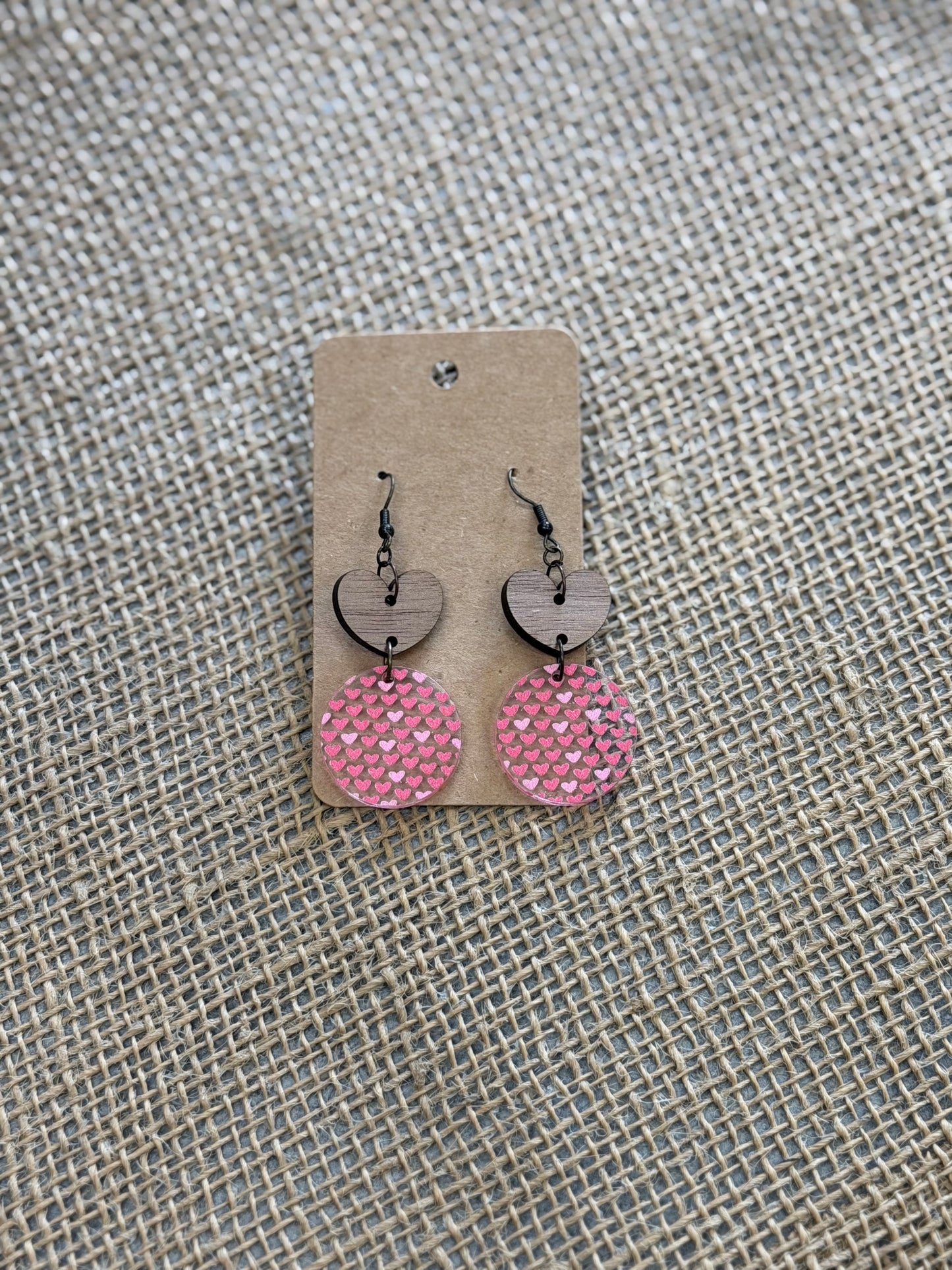Wood Valentine’s Earrings