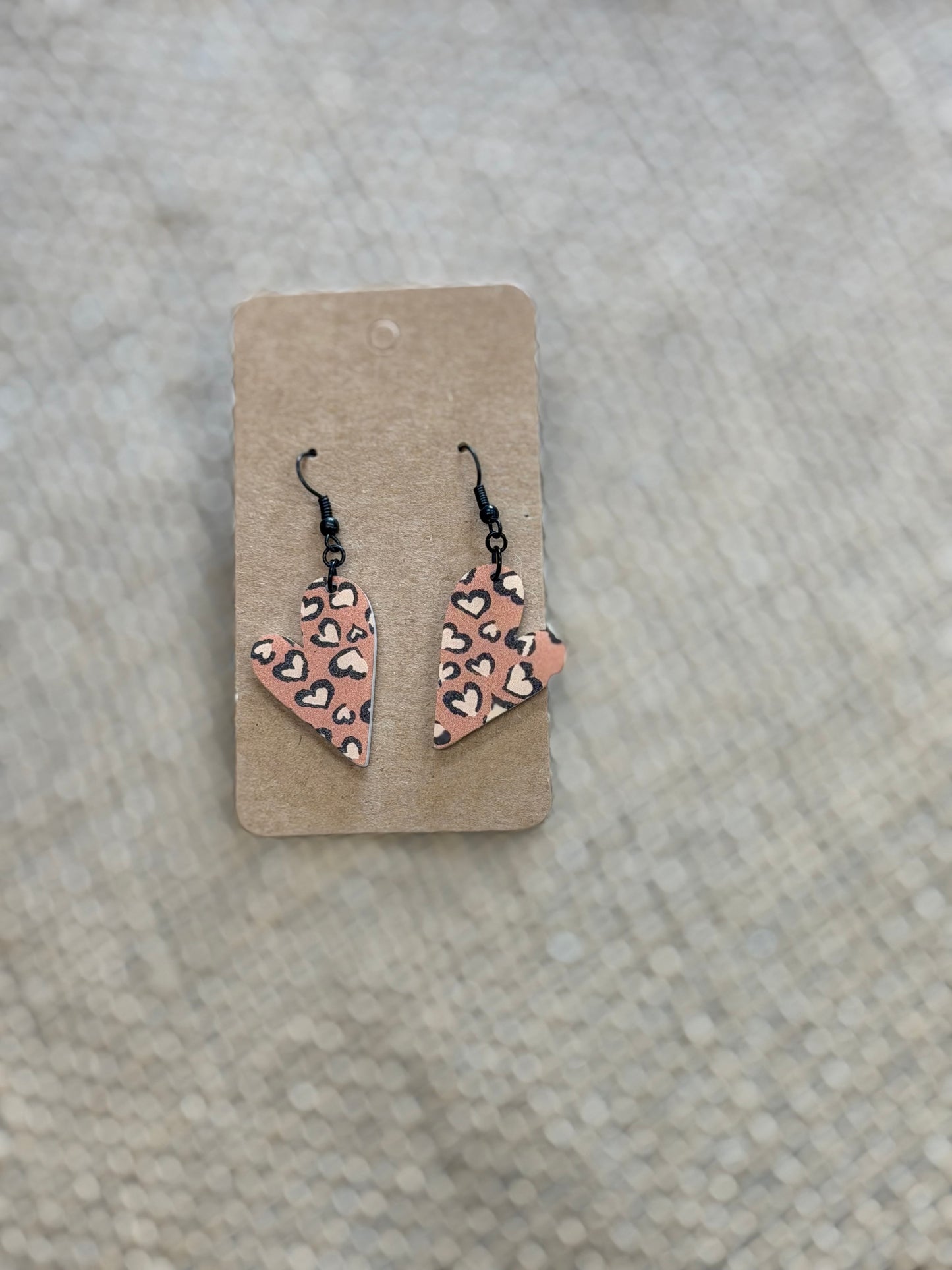 Wood Valentine’s Earrings