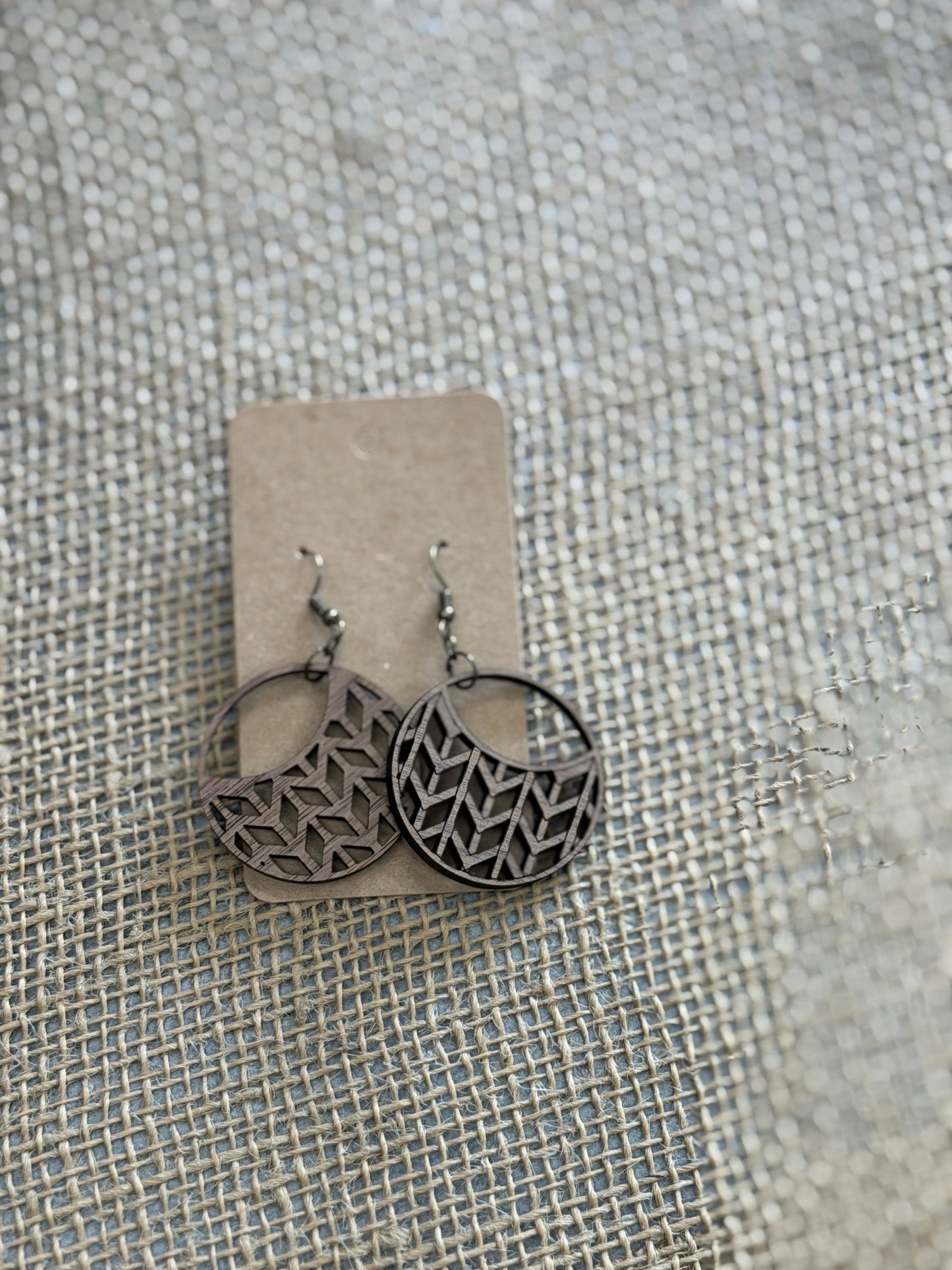 Wood Design Earrings
