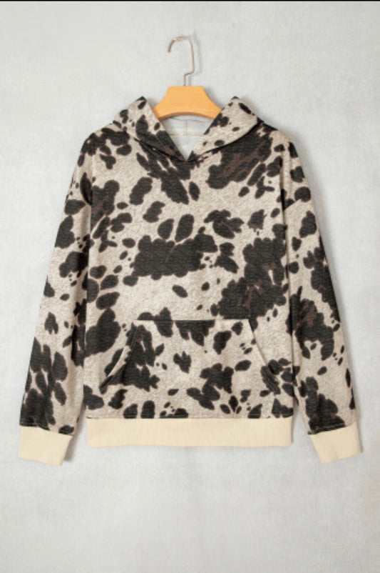 Cow Print Western Hoodie