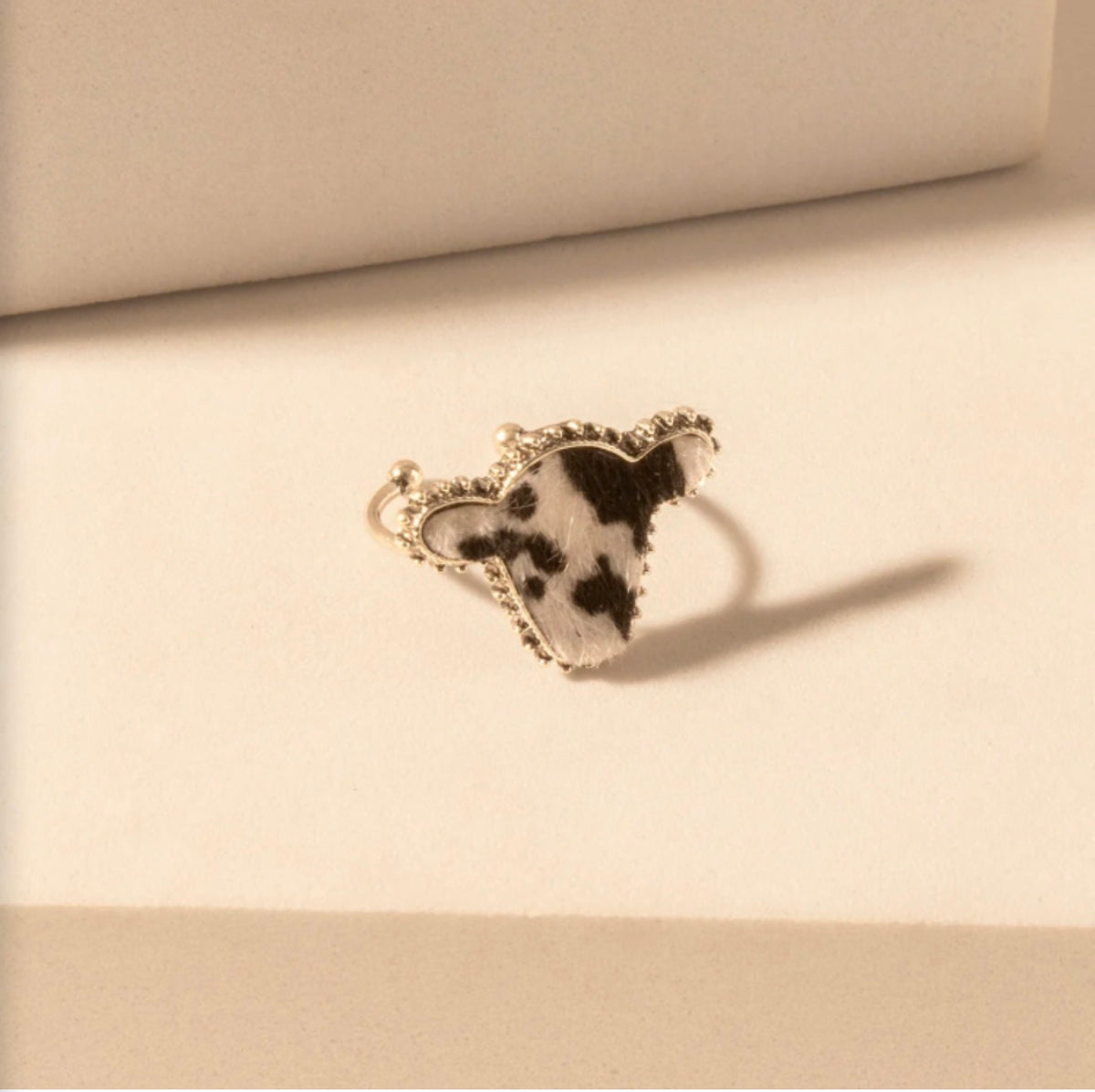 Real Cowhide Western Ring
