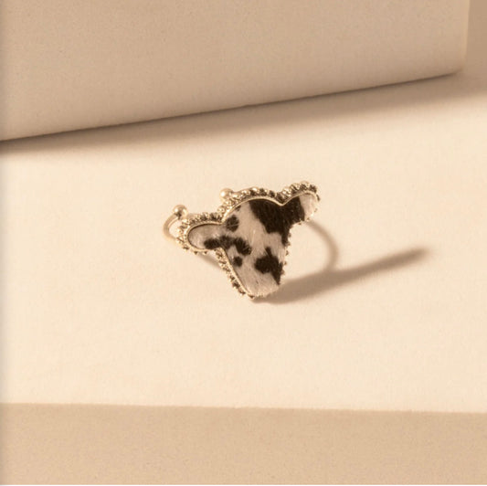 Real Cowhide Western Ring