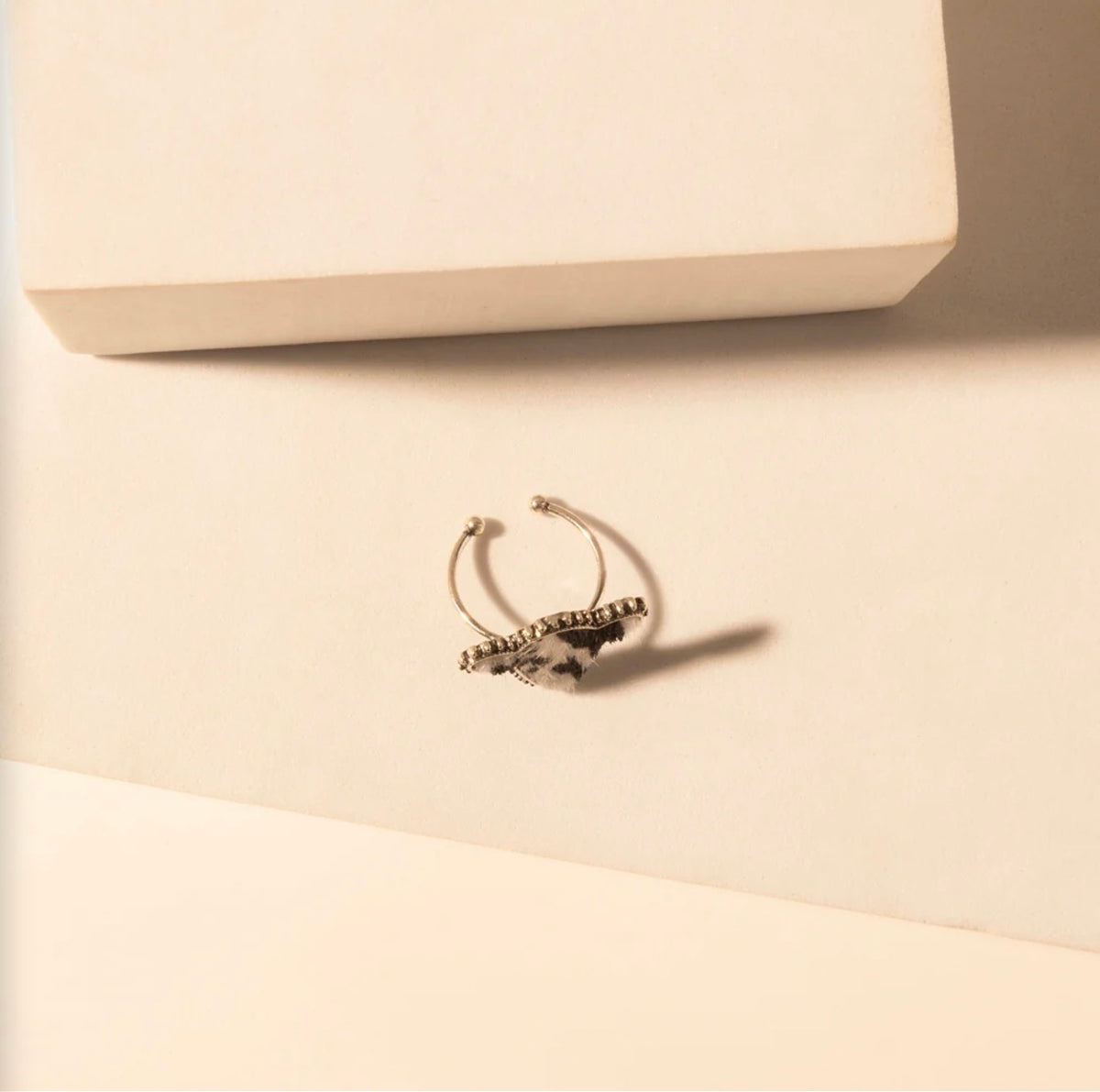 Real Cowhide Western Ring