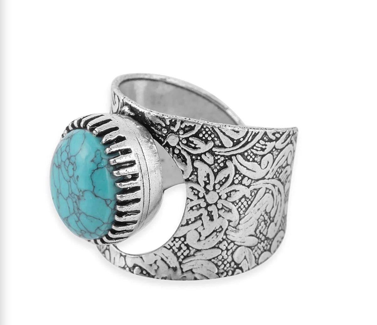 Turquoise Western Statement Ring