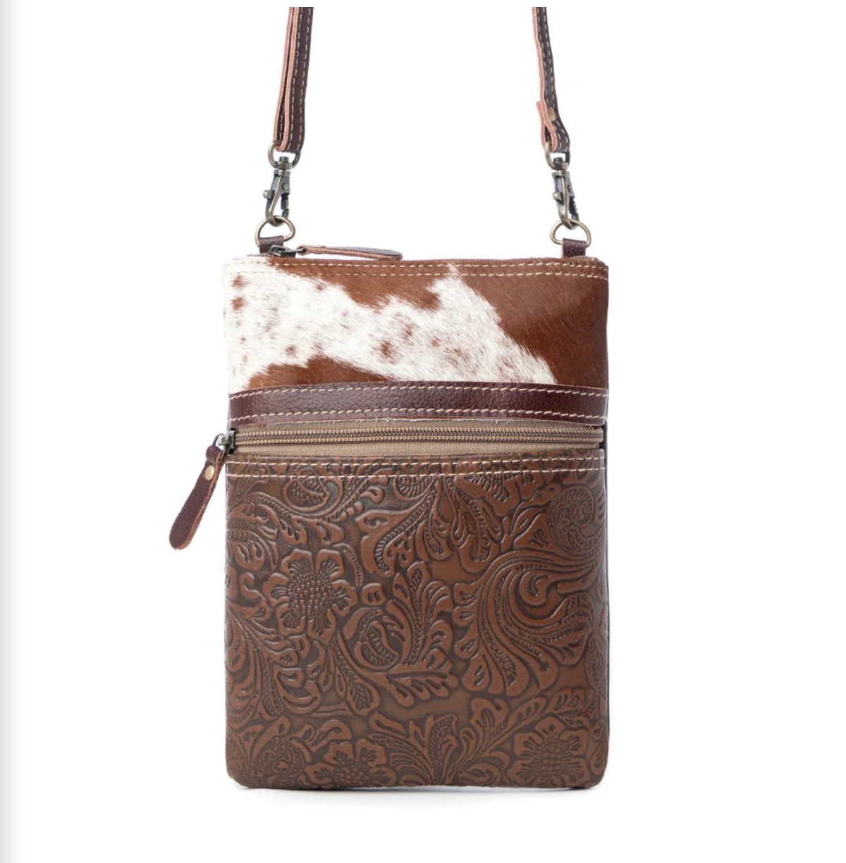 🤎 Western Cowhide Embossed Crossbody Bag 🤠